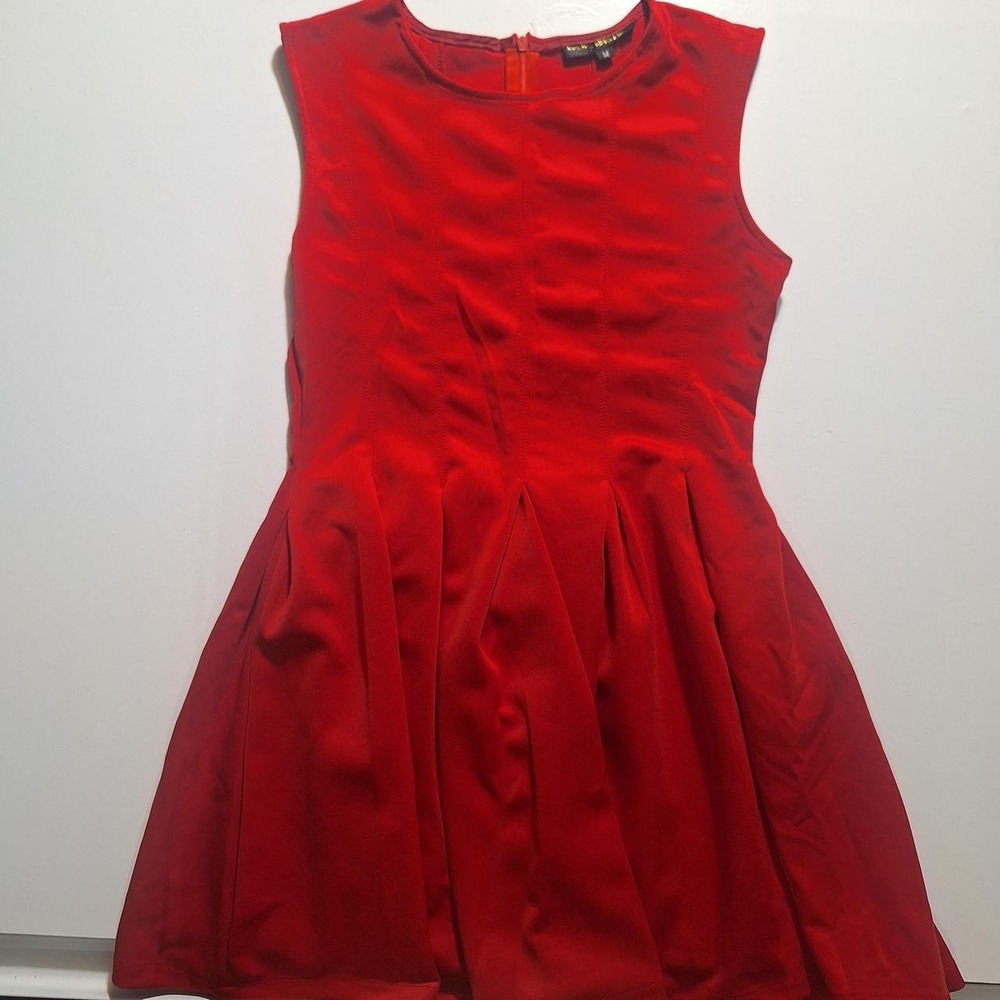 Red western style dress